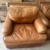 Beautiful Arizona leather Co living room leather/down Couch, loveseat, chair and chase