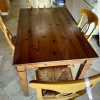 Italian pine dining table and 4 chairs
