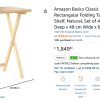 Folding tables - solid wood - set of 4 with stand